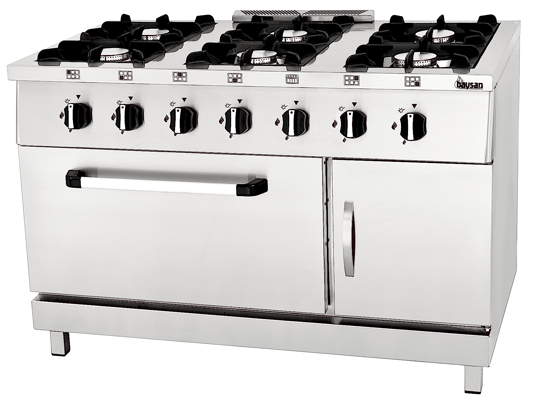 6 Burner Gas Range with Cabinet | 120x70